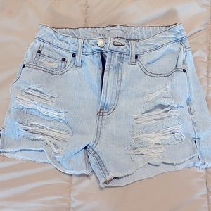 Ripped Jean Shorts